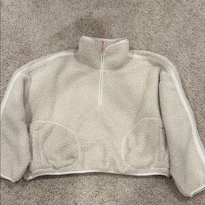 Old Navy Cream Sherpa Crew Neck Sweater